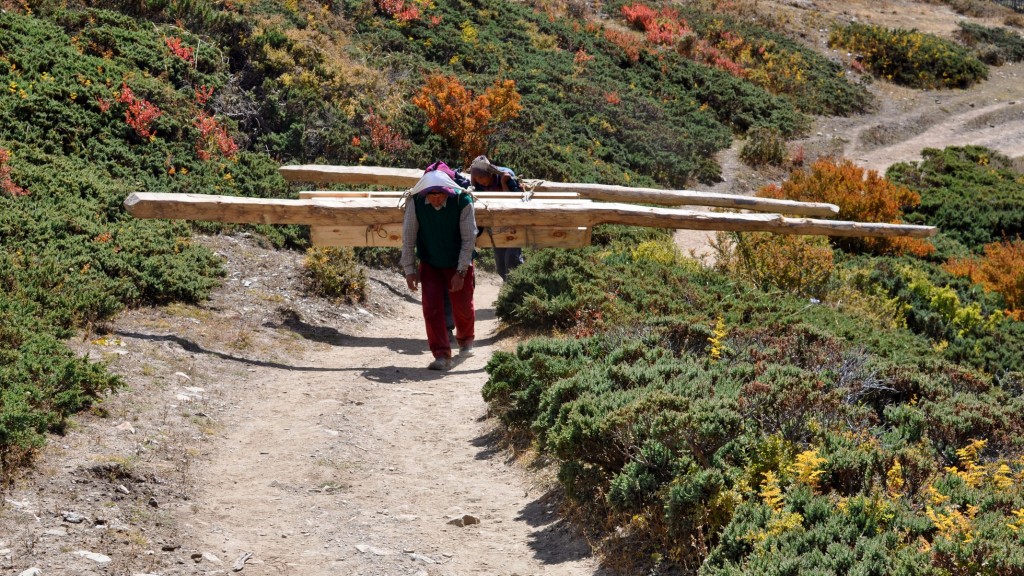 Organiser votre trek au Nepal - Porteurs népalais