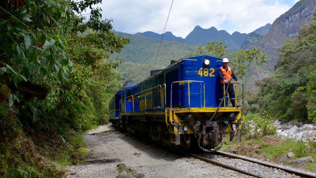 trains qui relient Ollantaytambo et Hidroelectricas