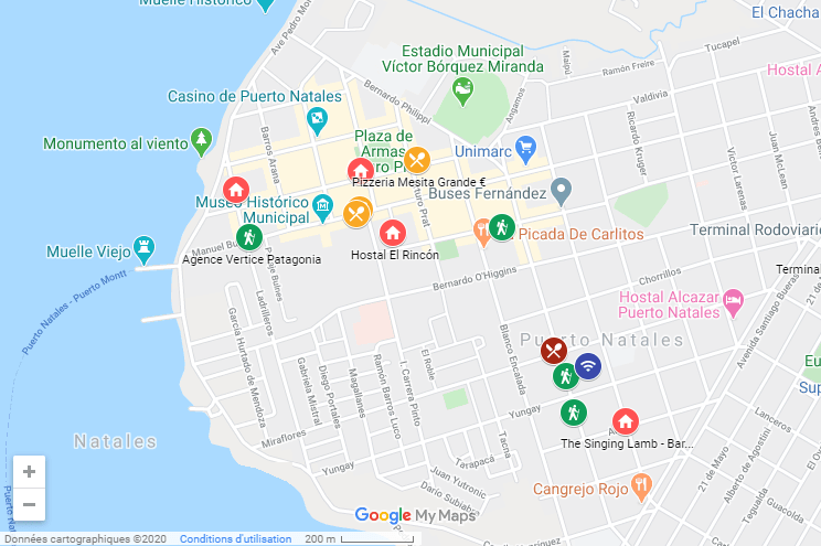 puerto natales map