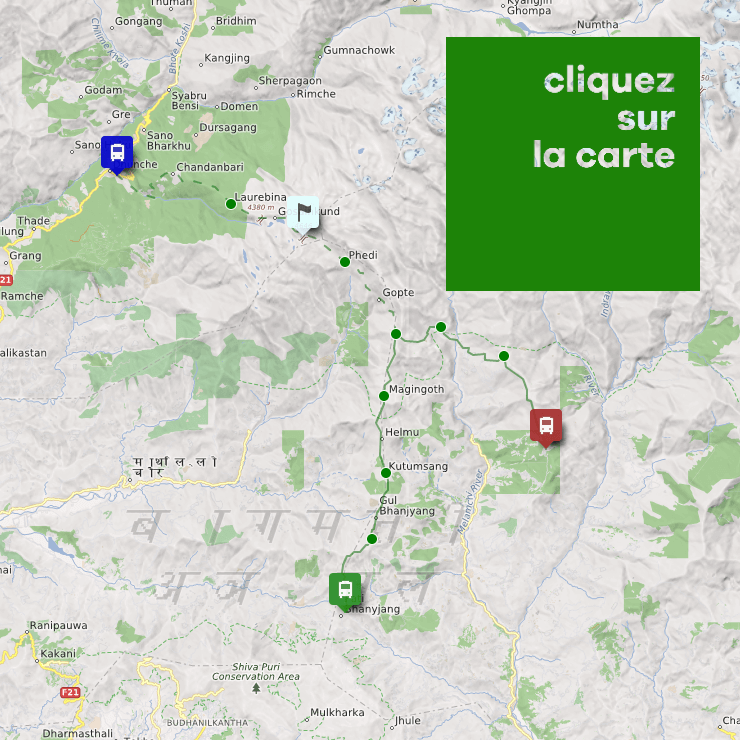 trek au népal sans guidelangtang trek map