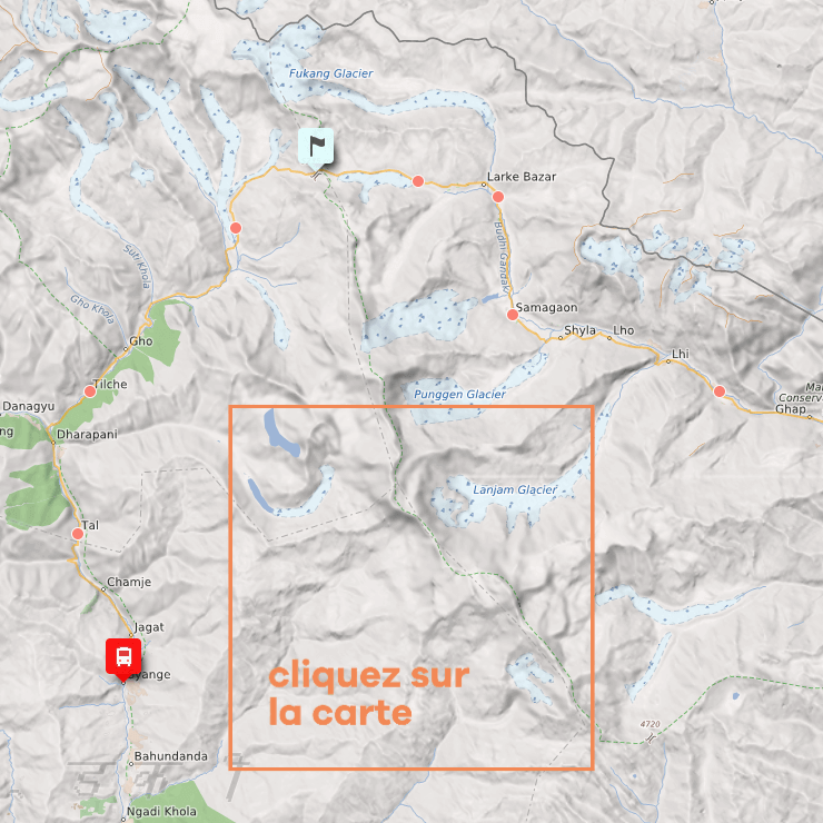 trek au népal sans guide Manaslu trek map